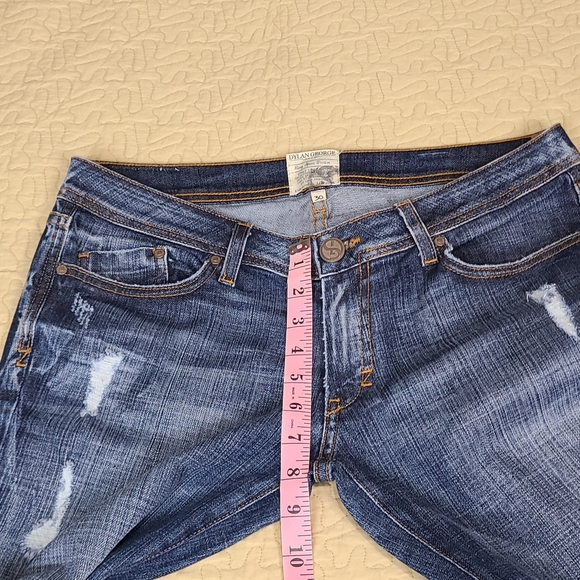 Dylan George Lucy distressed slim fit ankle zip jeans size 30 - Picture 11 of 12